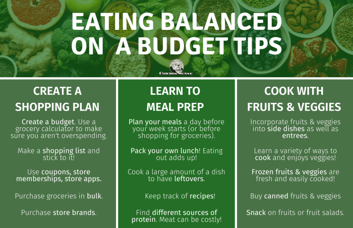 How to achieve a balanced diet on a budget