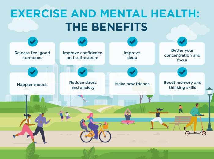 Benefits of regular exercise for mental health
